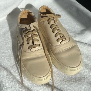 Nisolo Everyday Sneakers in Bone, size 6.5
